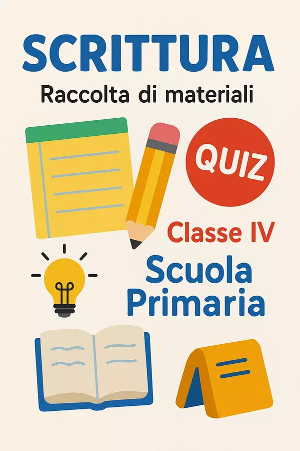 Scrittura (quiz) Quiz - Scrittura (quiz) - Maestra di Italiano - Pagina di copertina