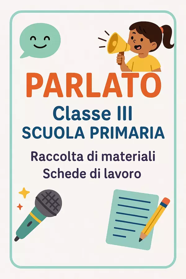 Parlato (Schede di lavoro) Schede informative - Parlato (Schede di lavoro) - Maestra di Italiano - Pagina di copertina