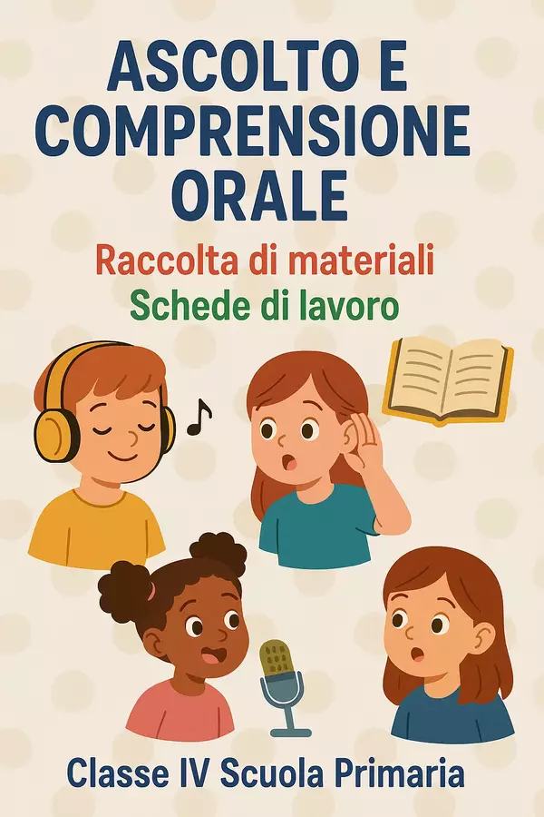 Ascolto e comprensione orale (schede di lavoro) Schede informative - Ascolto e comprensione orale (schede di lavoro) - Maestra di Italiano - Pagina di copertina