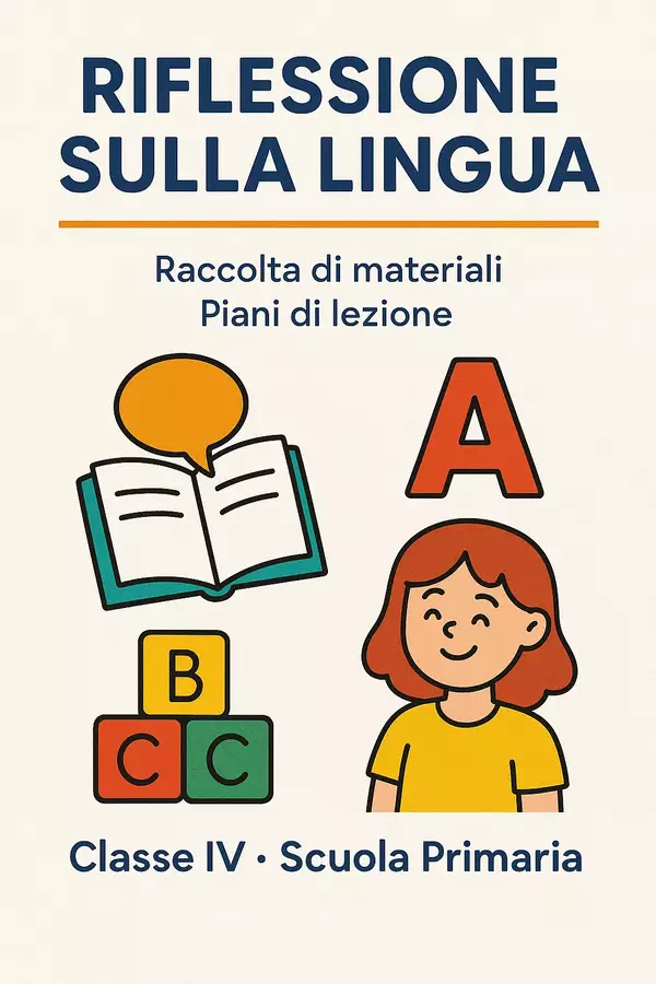 Riflessione sulla lingua (piani di lezione) Piani di lezione - Riflessione sulla lingua (piani di lezione) - Maestra di Italiano - Pagina di copertina