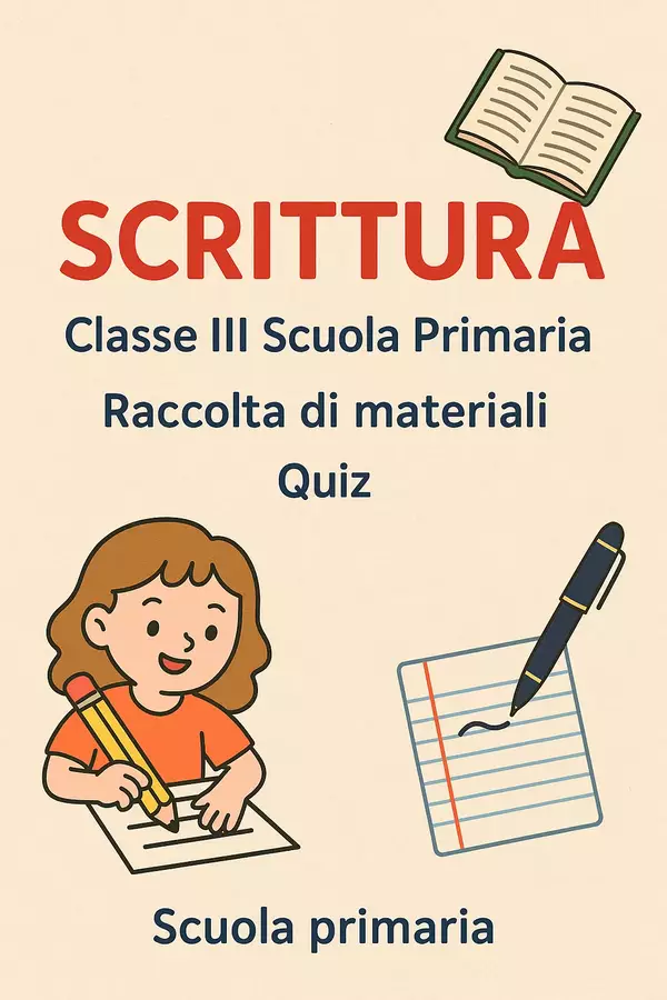 Scrittura (quiz) Quiz - Scrittura (quiz) - Maestra di Italiano - Pagina di copertina