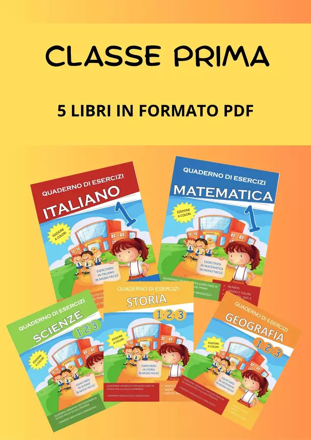 Raccolta di 5 libri per la CLASSE PRIMA Esercizi - Raccolta di 5 libri per la CLASSE PRIMA - SostegnO 2.0 - Pagina di copertina