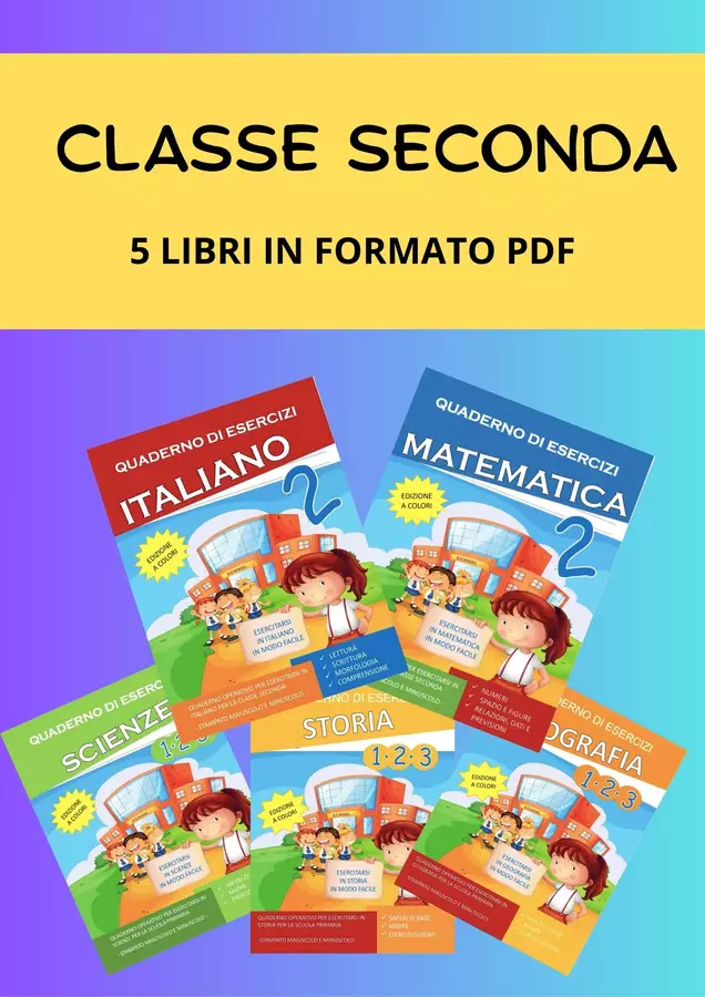 Raccolta di 5 libri per la CLASSE SECONDA Esercizi - Raccolta di 5 libri per la CLASSE SECONDA - SostegnO 2.0 - Pagina di copertina