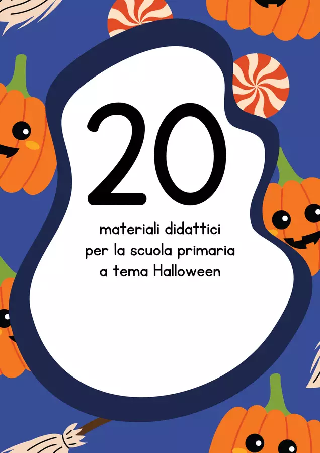 Maxi raccolta di materiali didattici a tema Halloween Esercizi - Maxi raccolta di materiali didattici a tema Halloween - MilleLibriPerBambini - Pagina di copertina