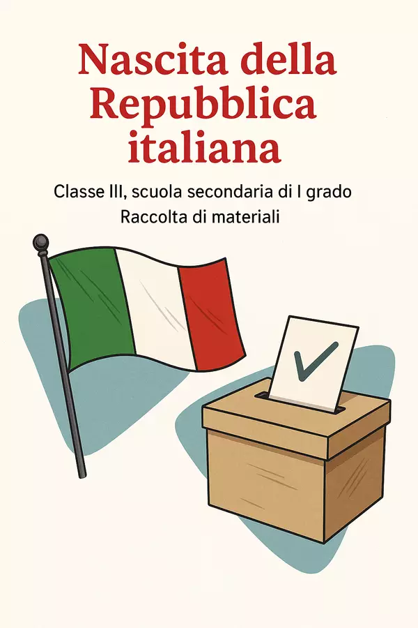Raccolta di materiali: Nascita della Repubblica italiana Piani di lezione - Raccolta di materiali: Nascita della Repubblica italiana - La Macchina del Sapere - Pagina di copertina