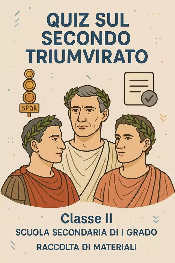Raccolta di materiali: Quiz sul secondo triumvirato Quiz - Raccolta di materiali: Quiz sul secondo triumvirato - La Macchina del Sapere - Pagina di copertina