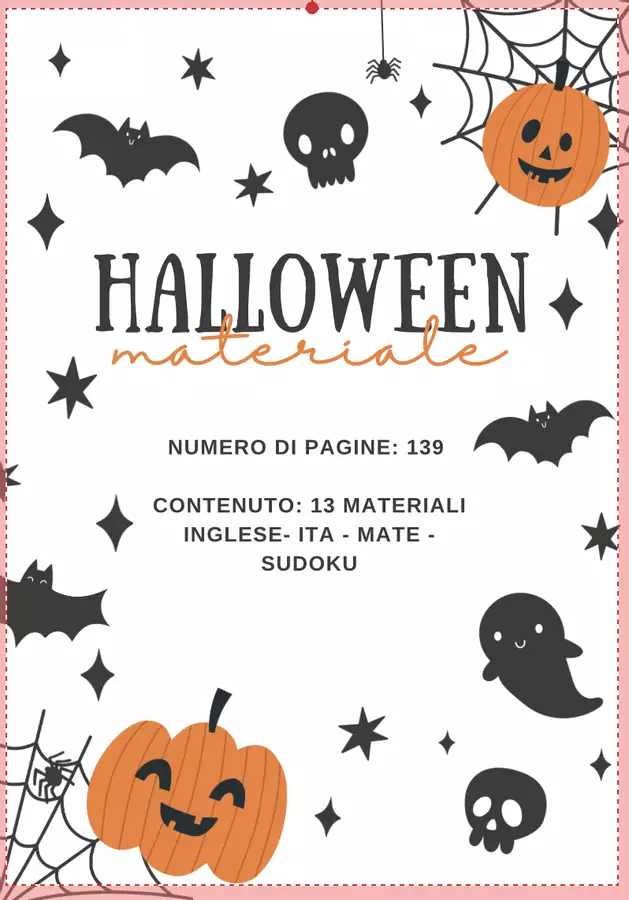 Raccolta di materiali : HALLOWEEN Materiale di supporto/inclusione - Raccolta di materiali : HALLOWEEN - Teacher Fra Bonny - Pagina di copertina