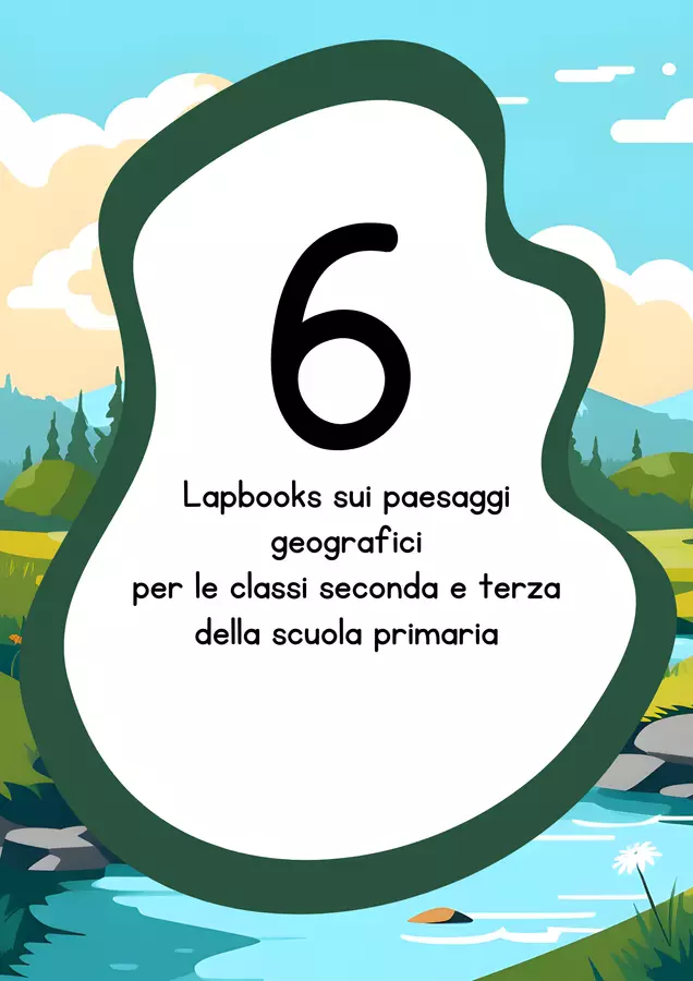 Raccolta di Lapbook sui paesaggi geografici Altro tipo di materiale - Raccolta di Lapbook sui paesaggi geografici - MilleLibriPerBambini - Pagina di copertina