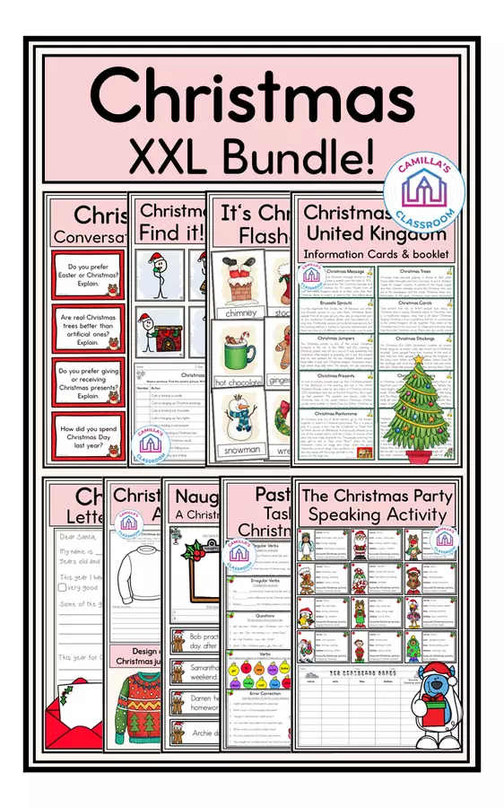 Christmas - XXL Bundle! Esercizi - Christmas - XXL Bundle! - Camilla's Classroom - Pagina di copertina