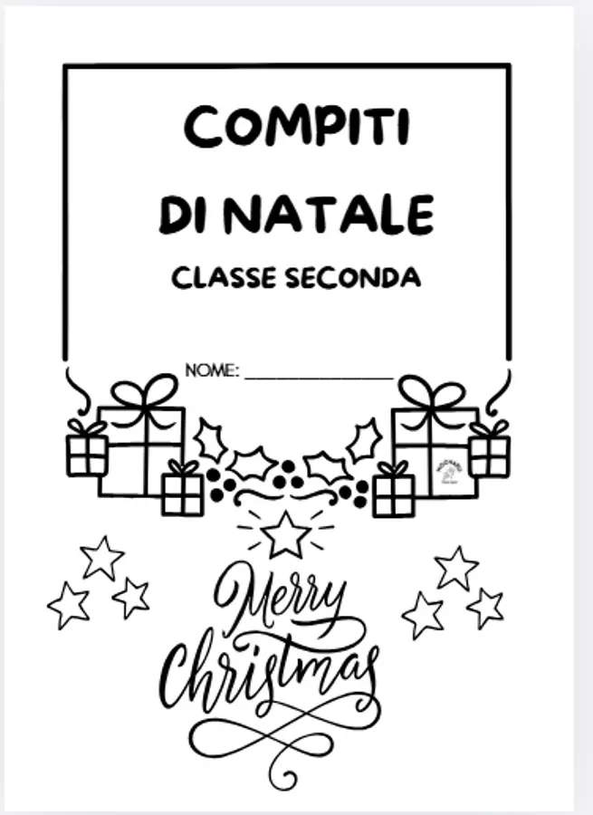 Compiti natalizi Esercizi - Compiti natalizi - Maestra Forty - Pagina di copertina