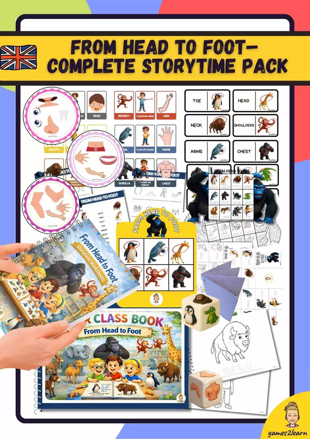 FROM HEAD TO FOOT COMPLETE STORYTIME PACK Esercizi - FROM HEAD TO FOOT COMPLETE STORYTIME PACK - games2learn - Pagina di copertina