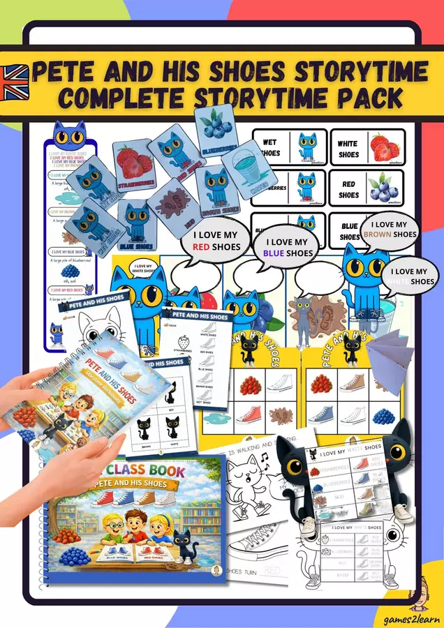 Pete and his shoes Complete Storytime Pack Esercizi - Pete and his shoes Complete Storytime Pack - games2learn - Pagina di copertina
