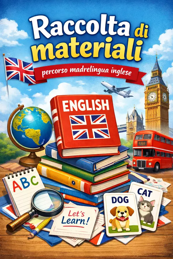 Raccolta di materiali : percorso madrelingua inglese Materiale di supporto/inclusione - Raccolta di materiali : percorso madrelingua inglese - Teacher Fra Bonny - Pagina di copertina