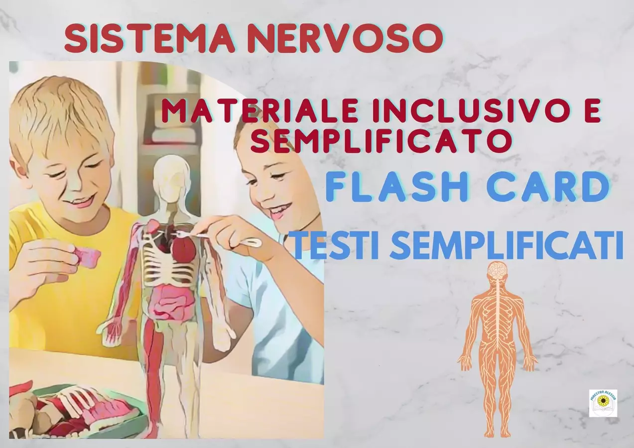 RACCOLTA MATERIALI SISTEMA NERVOSO SEMPLIFICATO utile per sostegno Esercizi - RACCOLTA MATERIALI SISTEMA NERVOSO SEMPLIFICATO utile per sostegno - Alessia Presa - Pagina di copertina