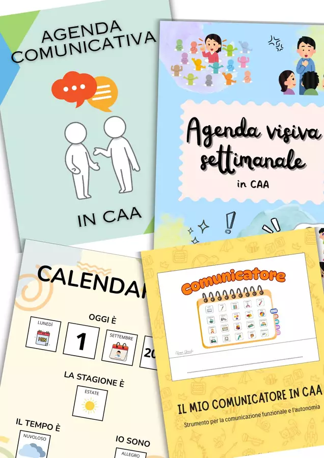 Pacchetto strumenti CAA: agenda, calendario, comunicatore e routine Materiale di supporto/inclusione - Pacchetto strumenti CAA: agenda, calendario, comunicatore e routine - educativamente_chiara - Pagina di copertina