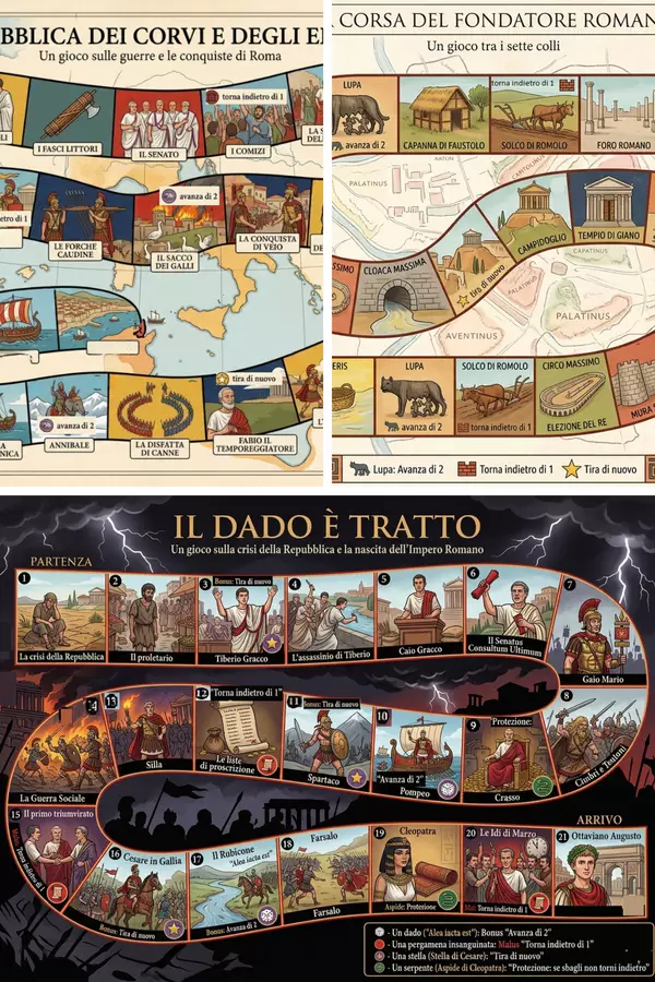 PACCHETTO COMPLETO – LA STORIA DI ROMA IN 3 GIOCHI Giochi - PACCHETTO COMPLETO – LA STORIA DI ROMA IN 3 GIOCHI - Piccole Magiche Storie - Pagina di copertina
