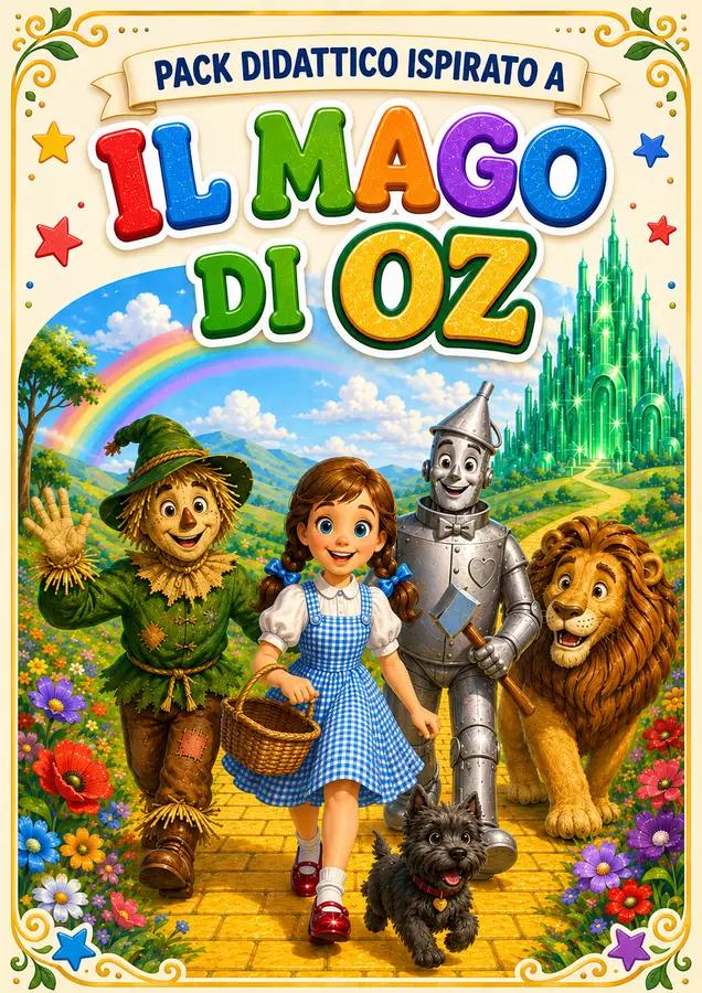 Pack didattico ispirato a "Il Mago di Oz" Esercizi - Pack didattico ispirato a "Il Mago di Oz" - Leggo e Comprendo - Pagina di copertina