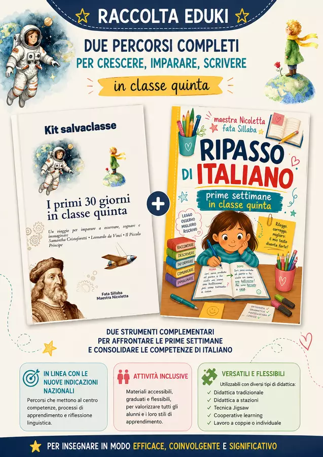 Due percorsi completi per crescere, imparare, scrivere Materiale di supporto/inclusione - Due percorsi completi per crescere, imparare, scrivere - Maestra Nicoletta - Pagina di copertina