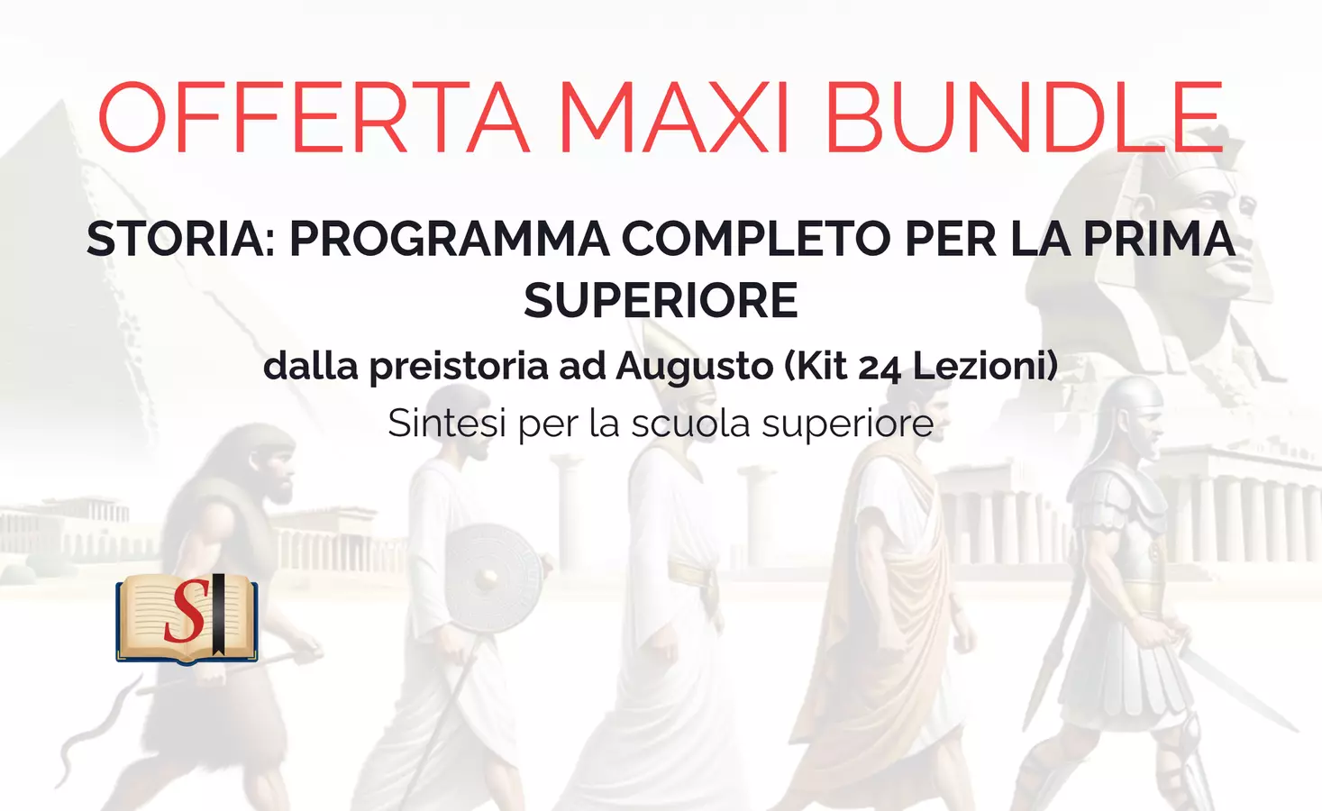 MAXI BUNDLE STORIA: tutto il programma di prima superiore Presentazioni / Lavagne - MAXI BUNDLE STORIA: tutto il programma di prima superiore - Prof. Matteo Esse - Pagina di copertina