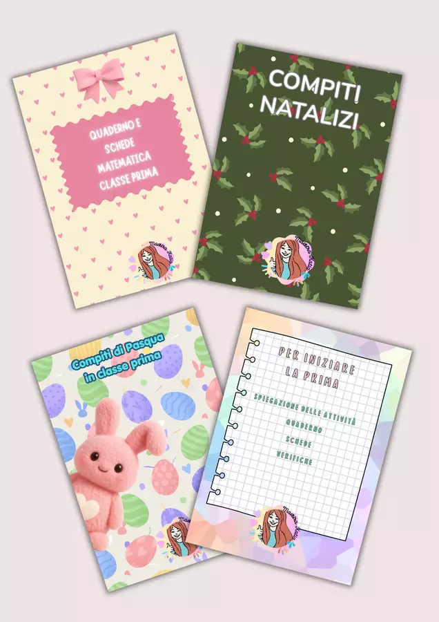 Pacchetto completo matematica per la classe prima Esercizi - Pacchetto completo matematica per la classe prima - maestra Katia - Pagina di copertina
