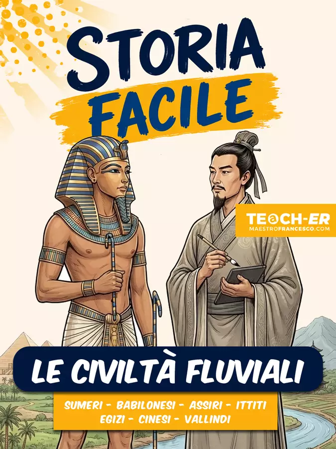 Storia Facile - Le Civiltà dei Fiumi Esercizi - Storia Facile - Le Civiltà dei Fiumi - Maestro Francesco - Pagina di copertina