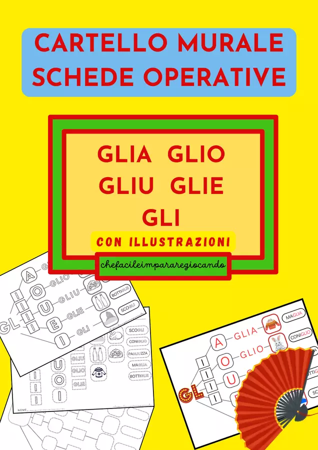 IL SUONO GL - CARTELLO MURALE E SCHEDE OPERATIVE Esercizi - IL SUONO GL - CARTELLO MURALE E SCHEDE OPERATIVE - chefacileimpararegiocando - Pagina di copertina