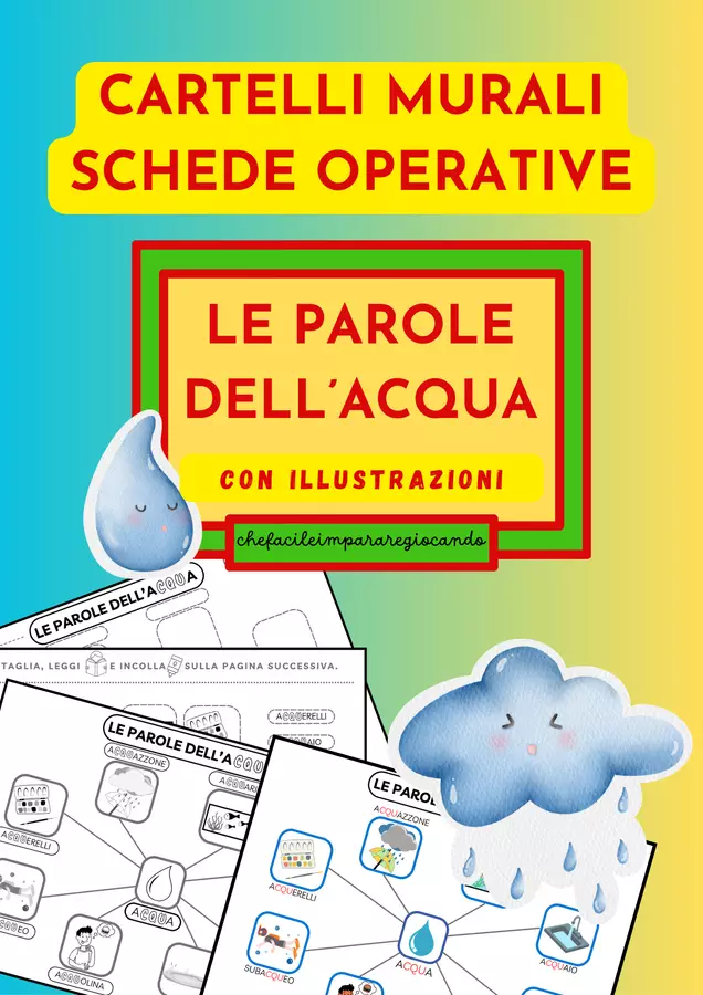 IL SUONO CQU - FAMIGLIA ACQUA Esercizi - IL SUONO CQU - FAMIGLIA ACQUA - chefacileimpararegiocando - Pagina di copertina