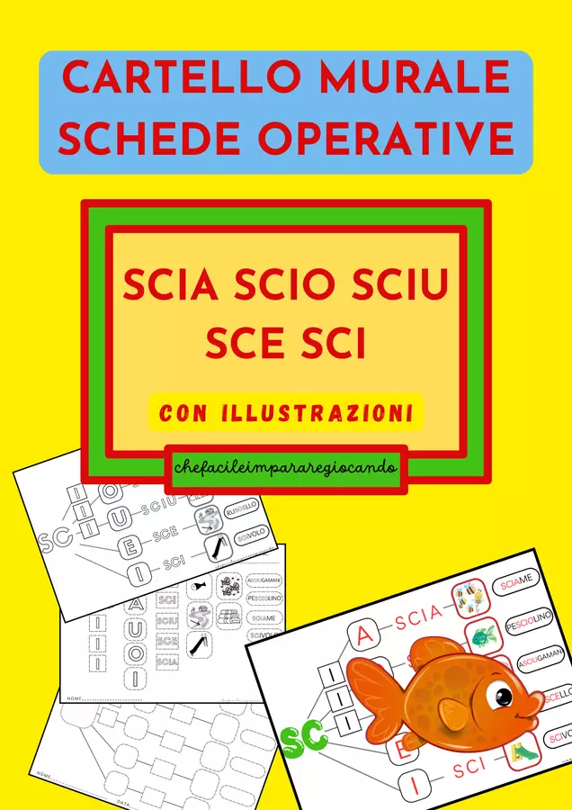 IL SUONO SC - CARTELLO MURALE E SCHEDE OPERATIVE Esercizi - IL SUONO SC - CARTELLO MURALE E SCHEDE OPERATIVE - chefacileimpararegiocando - Pagina di copertina