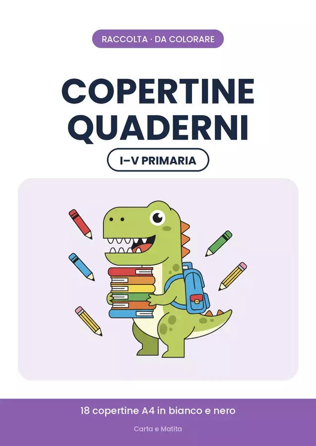 🎨 Copertine per i quaderni: 12 materie e Benvenuti Materiale per pittura e bricolage - 🎨 Copertine per i quaderni: 12 materie e Benvenuti - Carta e Matita - Pagina di copertina
