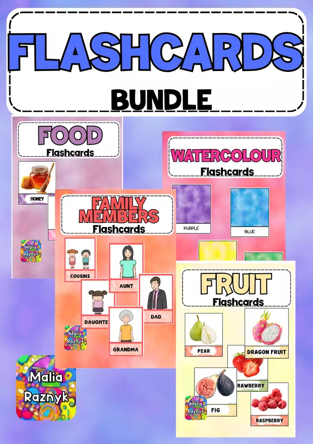 Flshcards bundle Flashcard - Flshcards bundle - Malia Raznyk - Pagina di copertina