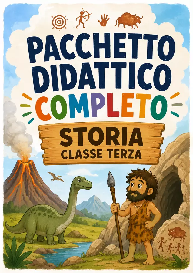 Storia classe terza - Pacchetto didattico completo Esercizi - Storia classe terza - Pacchetto didattico completo - MilleLibriPerBambini - Pagina di copertina