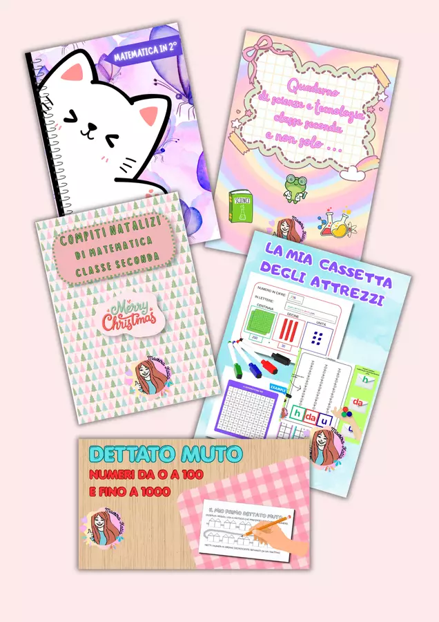 Pacchetto completo matematica e scienze_classe II scuola primaria Esercizi - Pacchetto completo matematica e scienze_classe II scuola primaria - maestra Katia - Pagina di copertina