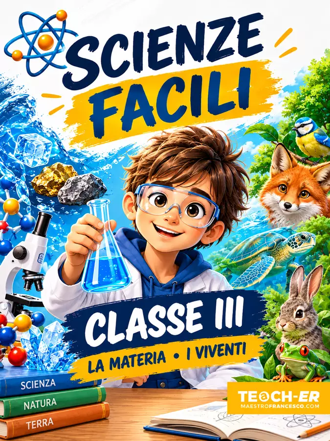 Scienze Facili - La Materia + I Viventi (Raccolta) Materiale di supporto/inclusione - Scienze Facili - La Materia + I Viventi (Raccolta) - Maestro Francesco - Pagina di copertina