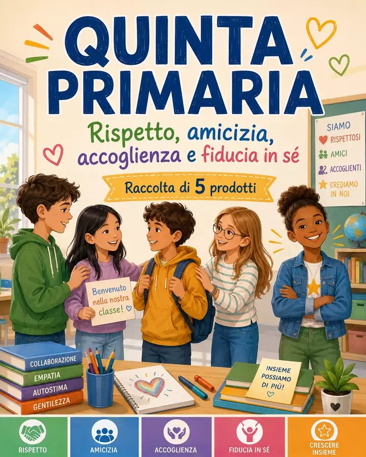Amicizia, Rispetto, Accoglienza , Fiducia in se stessi Quinta Primaria Testo - Amicizia, Rispetto, Accoglienza , Fiducia in se stessi Quinta Primaria - Il Viaggio Didattico - Pagina di copertina