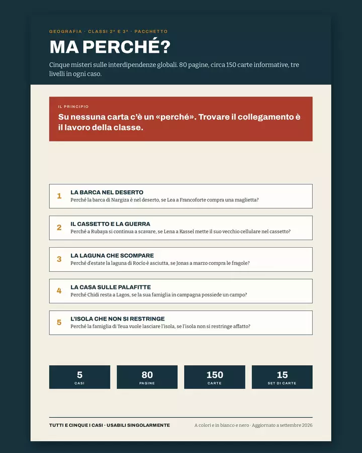 Ma perché? – 5 casi di geografia (pacchetto) Esercizi - Ma perché? – 5 casi di geografia (pacchetto) - Il Baule del Corvo - Pagina di copertina