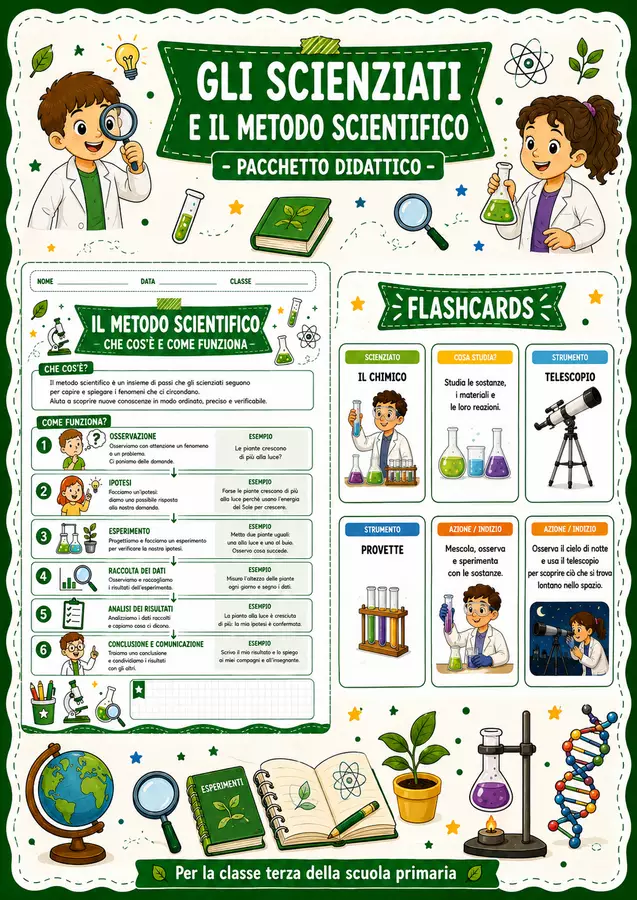 GLI SCIENZIATI E IL METODO SCIENTIFICO - PACCHETTO DIDATTICO Esercizi - GLI SCIENZIATI E IL METODO SCIENTIFICO - PACCHETTO DIDATTICO - STEM nello zaino - Pagina di copertina