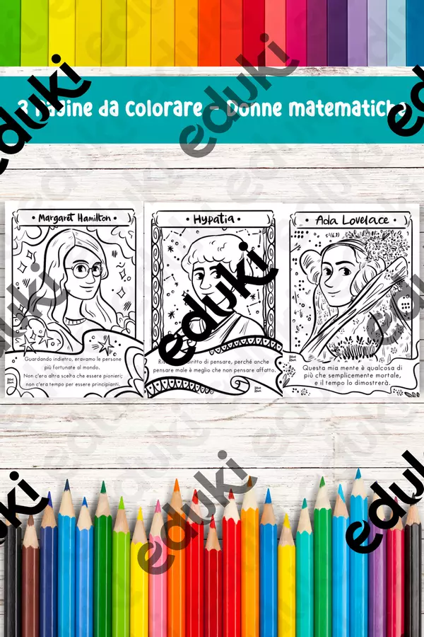 Scienziate Straordinarie: Hypatia, Ada Lovelace e Margaret Hamilton - Pagine da Colorare Ispiranti per Bambine e Bambini Materiale per pittura e bricolage - Scienziate Straordinarie: Hypatia, Ada Lovelace e Margaret Hamilton - Pagine da Colorare Ispiranti per Bambine e Bambini - Ireneagh - Pagina di copertina