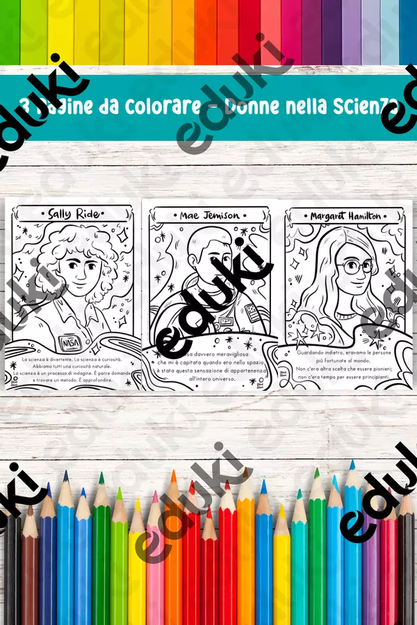 Esplora le Stelle e lo Spazio con le Grandi Scienziate: Pagine da Colorare con Sally Ride, Margaret Hamilton e Mae Jemison! Materiale per pittura e bricolage - Esplora le Stelle e lo Spazio con le Grandi Scienziate: Pagine da Colorare con Sally Ride, Margaret Hamilton e Mae Jemison! - Ireneagh - Pagina di copertina