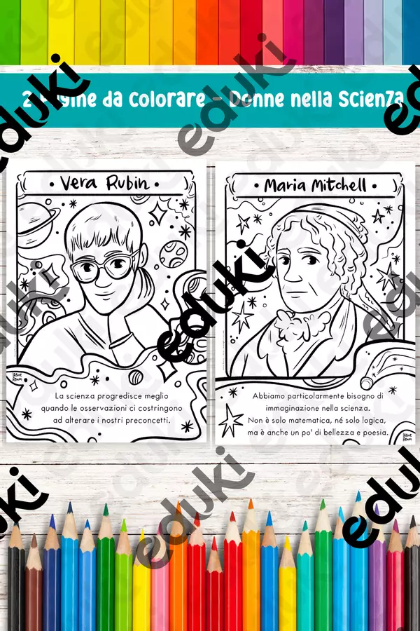 Vera Rubin e Maria Mitchell, Avventure Spaziali e Celesti Scopritrici: Pagine da Colorare su due Astronome che Illuminano il Cielo Materiale per pittura e bricolage - Vera Rubin e Maria Mitchell, Avventure Spaziali e Celesti Scopritrici: Pagine da Colorare su due Astronome che Illuminano il Cielo - Ireneagh - Pagina di copertina