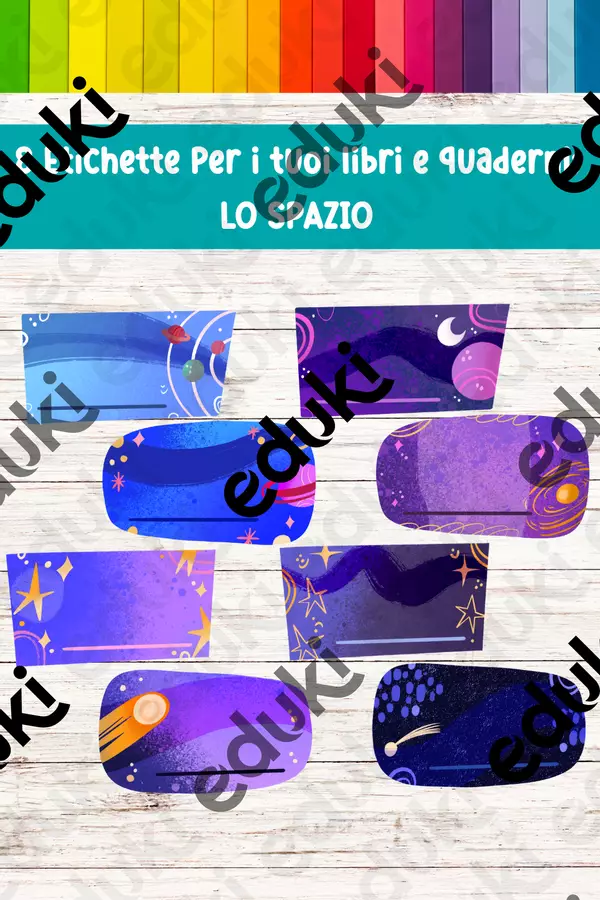 Stellari Etichette Spaziali: Personalizza e Libri e i Quaderni dei Piccoli Esploratori Spaziali Materiale per pittura e bricolage - Stellari Etichette Spaziali: Personalizza e Libri e i Quaderni dei Piccoli Esploratori Spaziali - Ireneagh - Pagina di copertina