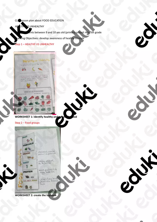 HEALTHY VS UNHEALTHY Esercizi - HEALTHY VS UNHEALTHY - Teacher Valery - Pagina di copertina