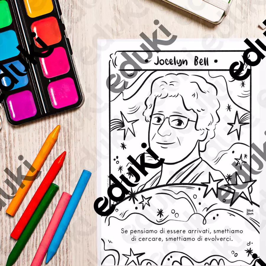 Stelle e Scoperte Celesti: Set di Pagine da Colorare su Jocelyn Bell e Maria Mitchell Materiale per pittura e bricolage - Stelle e Scoperte Celesti: Set di Pagine da Colorare su Jocelyn Bell e Maria Mitchell - Ireneagh - Pagina di copertina