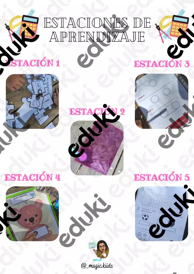 Estaciones de aprendizaje Matemáticas - Matematica Giochi - Estaciones de aprendizaje Matemáticas - Matematica - magic.kiids - Pagina di copertina