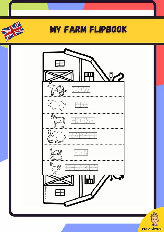 farm flipbook Materiale di supporto/inclusione - farm flipbook - games2learn - Pagina di copertina