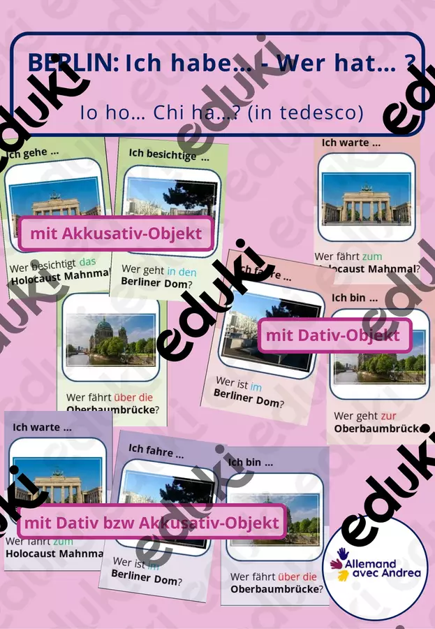 Tedesco - Berlin "Io ho… Chi ha…?" - dativo e accusativo Giochi - Tedesco - Berlin "Io ho… Chi ha…?" - dativo e accusativo - Tedesco con Andrea - Pagina di copertina