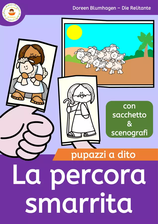 Il Buon Pastore - Pupazzi a dito delle storie bibliche Materiale per pittura e bricolage - Il Buon Pastore - Pupazzi a dito delle storie bibliche - DieRelitante - Pagina di copertina