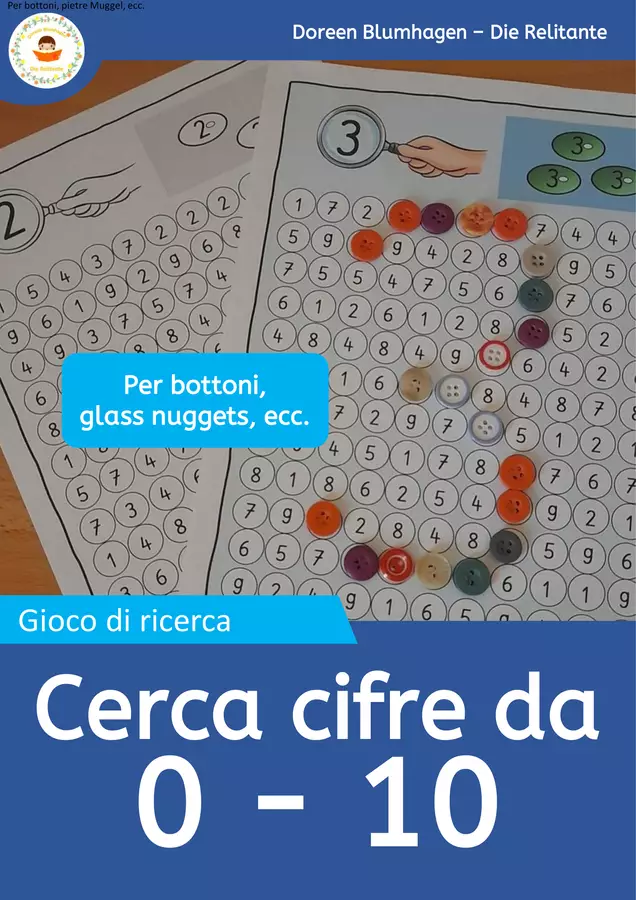 Giochi di Ricerca per Lettere e Numeri Materiale di supporto/inclusione - Giochi di Ricerca per Lettere e Numeri - DieRelitante - Pagina di copertina