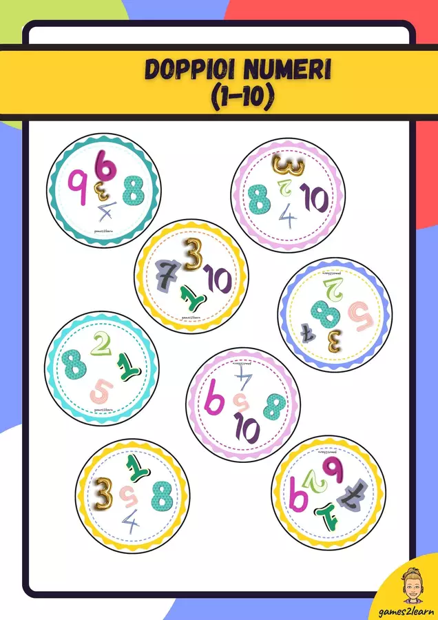 Doppio numeri (1-10) Giochi - Doppio numeri (1-10) - games2learn - Pagina di copertina