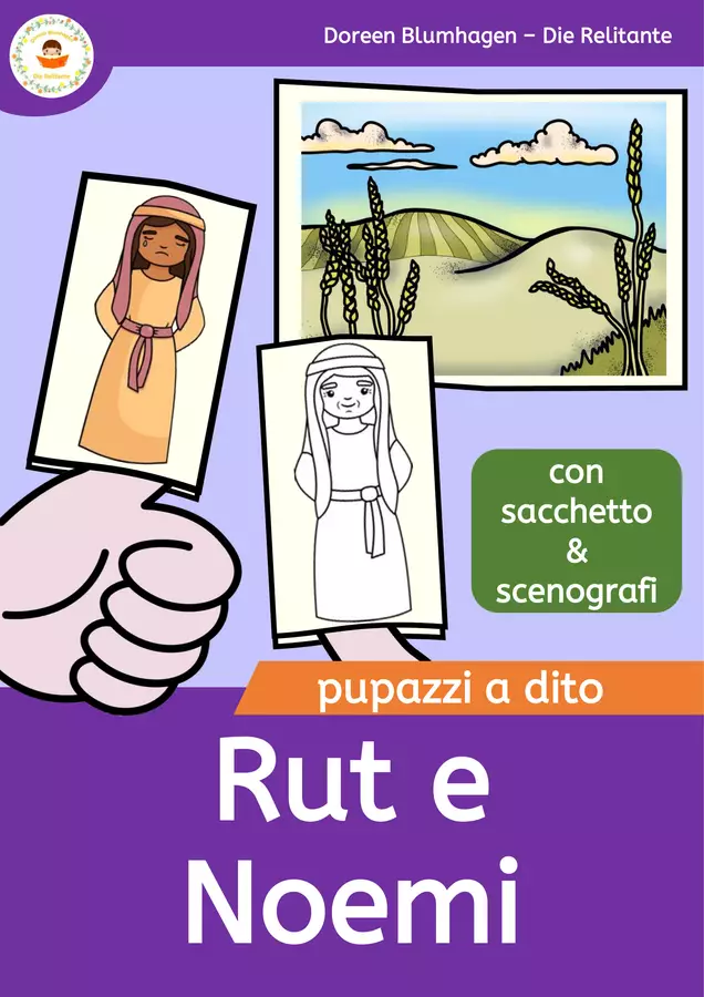 Rut e Noemi - Pupazzi a dito delle storie bibliche Materiale per pittura e bricolage - Rut e Noemi - Pupazzi a dito delle storie bibliche - DieRelitante - Pagina di copertina
