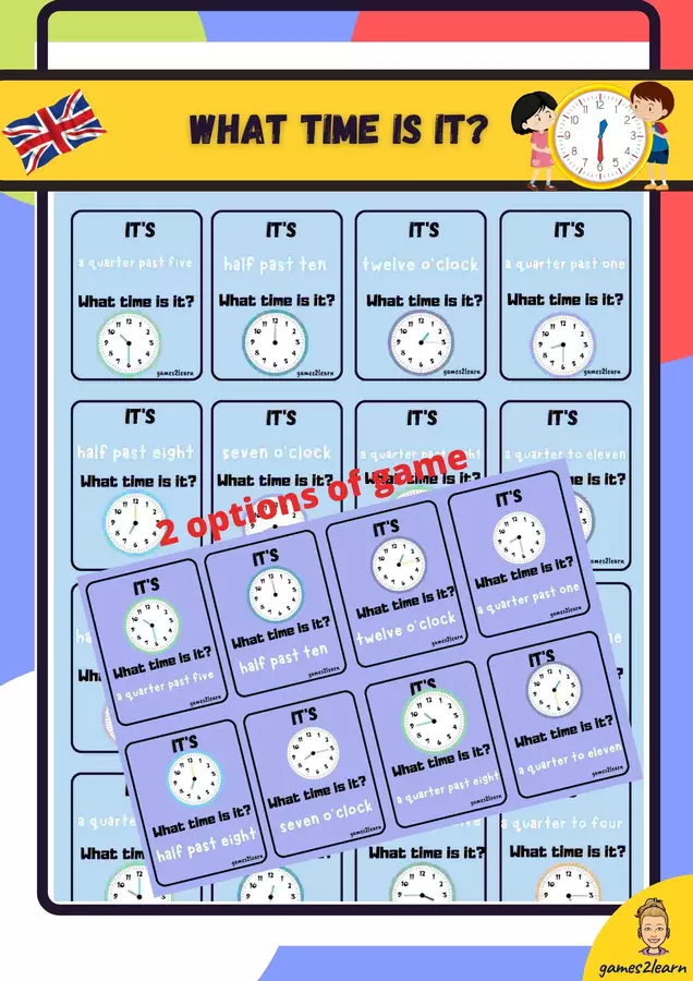 I have who has: what time is it. Giochi - I have who has: what time is it. - games2learn - Pagina di copertina